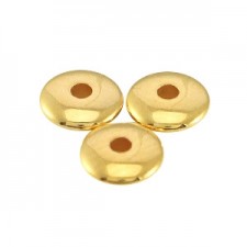 DQ metal disc bead 4x1.5mm Gold